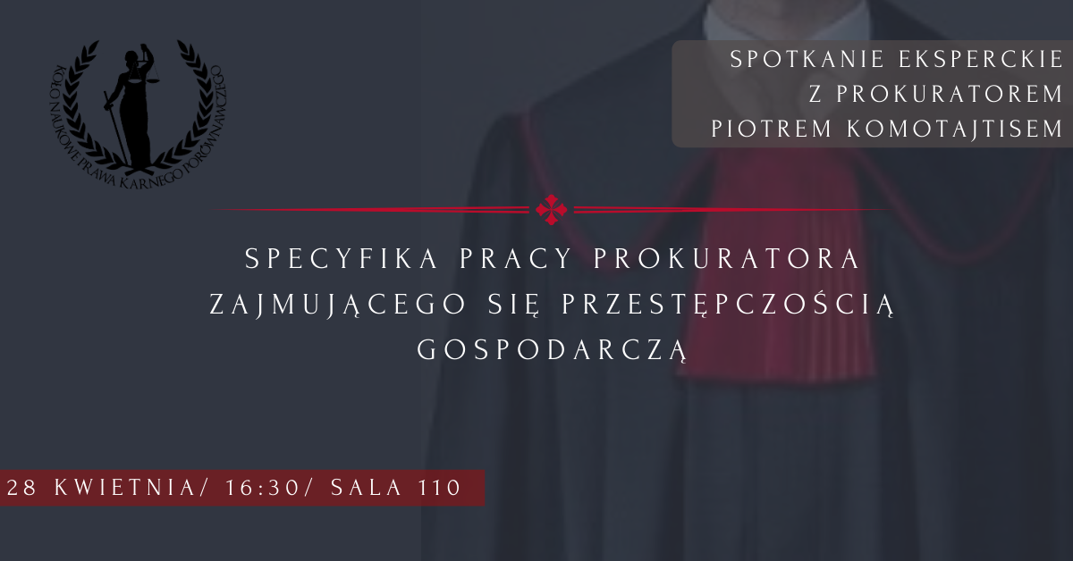 Zaproszenie Na Spotkanie Eksperckie Pt. "Specyfika Pracy Prokuratora ...