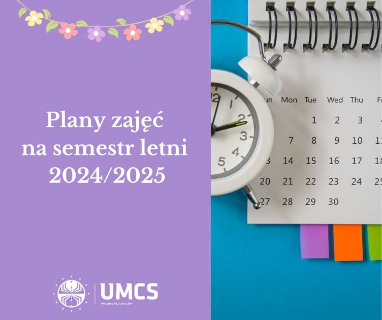 Plany zajęć na semestr letni 2024/2025 - Luty - 2025 - Aktualności