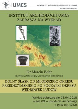 Wykład otwarty dr. Marcina Bohra w Instytucie Archeologii