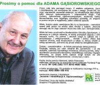 Prośba o pomoc dla dr. Adama Gąsiorowskiego