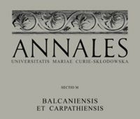 New volume of Annales UMCS – Sectio Balcaniensis et...