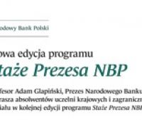 Staże Prezesa NBP