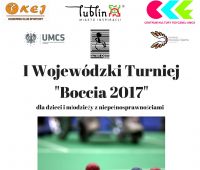 I Wojewódzki Turniej "Boccia 2017" dla dzieci i...