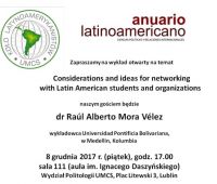 Zaproszenie na wykład dr. Raúla Alberto Mora Véleza