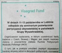 Advertising the Lublin Seminar in "Kurier...