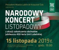 Zaproszenie na Narodowy Koncert Listopadowy