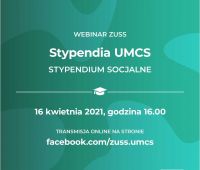 Webinar Stypendia UMCS - stypendium socjalne