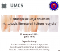 III Studencka Sesja Naukowa „Język, literatura i kultura...