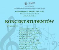 Zaproszenie na Koncert Studentów Instytutu Muzyki UMCS