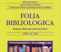 Nabór tekstów do czasopisma naukowego "Folia...