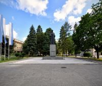 Monument of Maria Curie-Skłodowska University patroness...