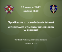 Zaproszenie na spotkanie z przedstawicielami WKU w Lublinie