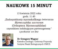 Naukowe 15 minut: dr Grzegorz Wagner