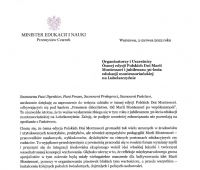 Listy gratulacyjne dla organizatorów Polskich Dni Montessori