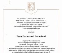 Nagroda Prezydenta Miasta Lublin dla kierownika ds....