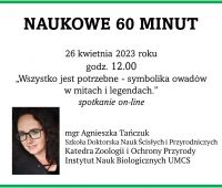 Naukowe 60 minut: mgr Agnieszka Tańczuk
