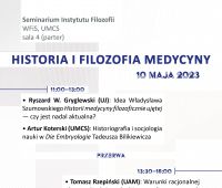 Historia i filozofia medycyny - seminarium