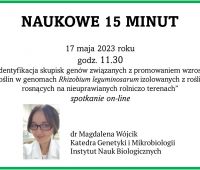 Naukowe 15 minut: dr Magdalena Wójcik