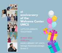 1. urodziny Welcome Center UMCS - zaproszenie