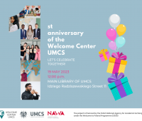Celebrate with us the 1st year of the UMCS Welcome...