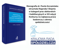 Monografia dr. Pawła Szczęśniaka nagrodzona w XIX edycji...