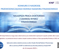 XII edycja Konkursu o Nagrodę Przewodniczącego KNF za...
