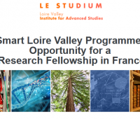 Smart Loire Valley Programme - Research Fellowship in France