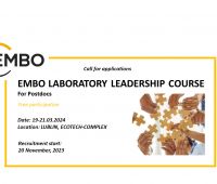 Warsztaty "EMBO Laboratory Leadership Course"