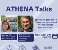 3rd ATHENA Talk „Space and Geodata to foster innovation...