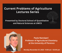 Current Problems of Agriculture - Lectures Series