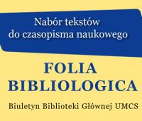 Folia Bibliologica - nabór tekstów