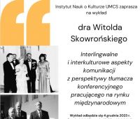 Spotkanie z Witoldem Skowrońskim, "Tłumaczem...