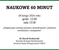 Naukowe 60 minut: dr Dawid Krokowski