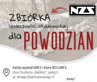 Społeczność akademicka dla powodzian | Zbiórka darów