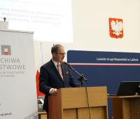 Prof. M. Konstankiewicz podczas obchodów Dnia Archiwisty