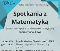 Zaproszenie na "Spotkania z matematyką"