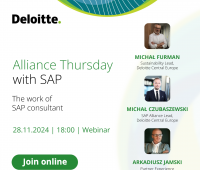 Webinar Alliance Thursday z SAP