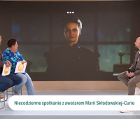 Awatar Marii Curie-Skłodowskiej w „Dzień dobry TVN”