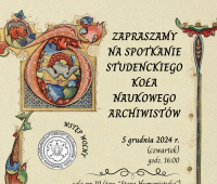 Dołącz do grona Studenckiego Koła Naukowego Archiwistów