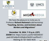 Wykład Prof. Richarda Reitsmy z Canisius University | 18.12