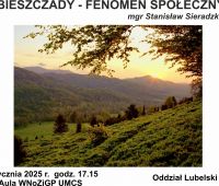 „Bieszczady – fenomen społeczny” - odczyt OL PTG