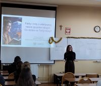 Dr Anna Kiszczak z wykładem w XXI LO w Lublinie