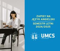 Przypominamy! Zapisy na język angielski w semestrze...