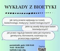 Wykłady on-line z bioetyki w ramach projektu „Together...