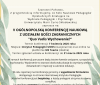 V Ogólnopolska Konferencja Naukowa „Quo Vadis...