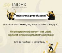 Termin zapisów do IX edycji Index Investment Challenge...