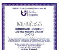 Prof. Andrzej Miszczuk doktorem honoris causa Lutsk...