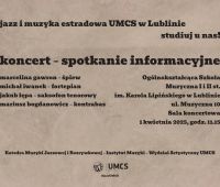 Koncert - spotkanie informacyjne jazz i muzyka estradowa