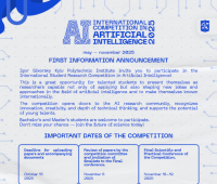 International Student Research Competition in Artificial...