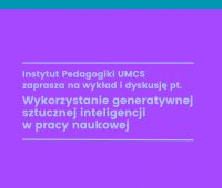 Zaproszenie na wykład i dyskusję "Wykorzystanie...